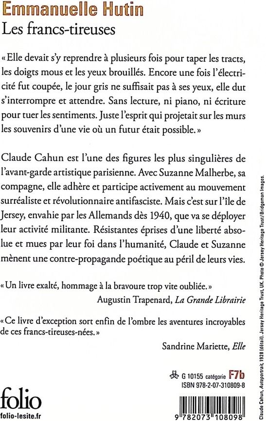 Quatrième de couverture de « Les francs-tireuses »
