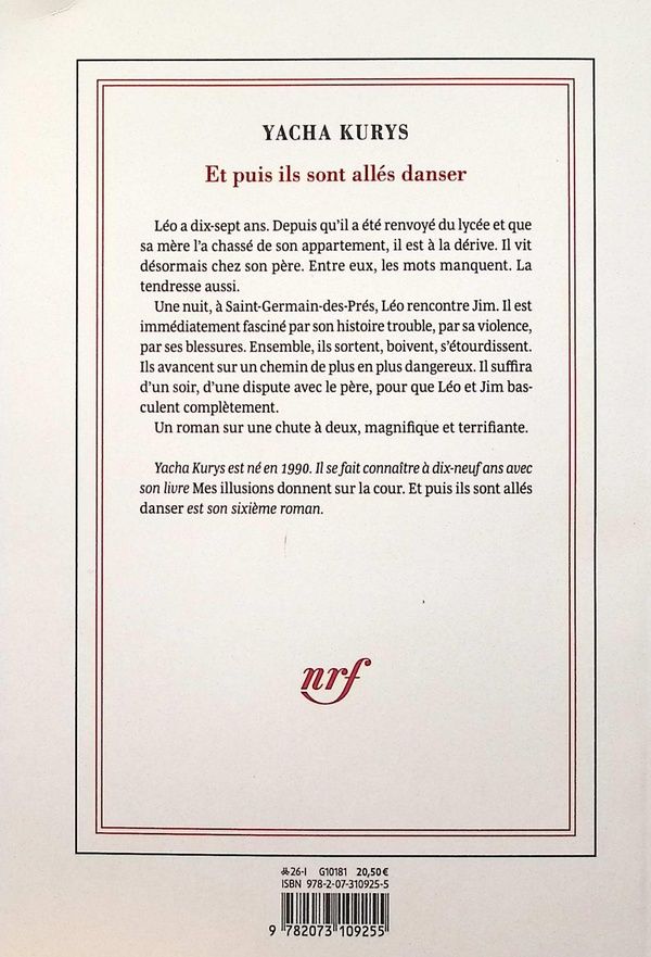 Quatrième de couverture de « Et puis ils sont allés danser : roman »