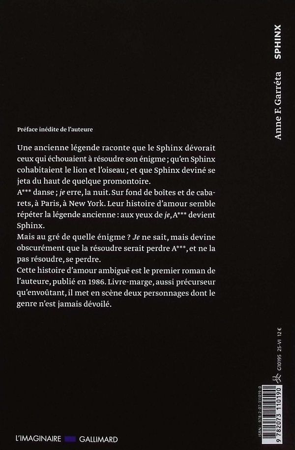 Quatrième de couverture de « Sphinx »
