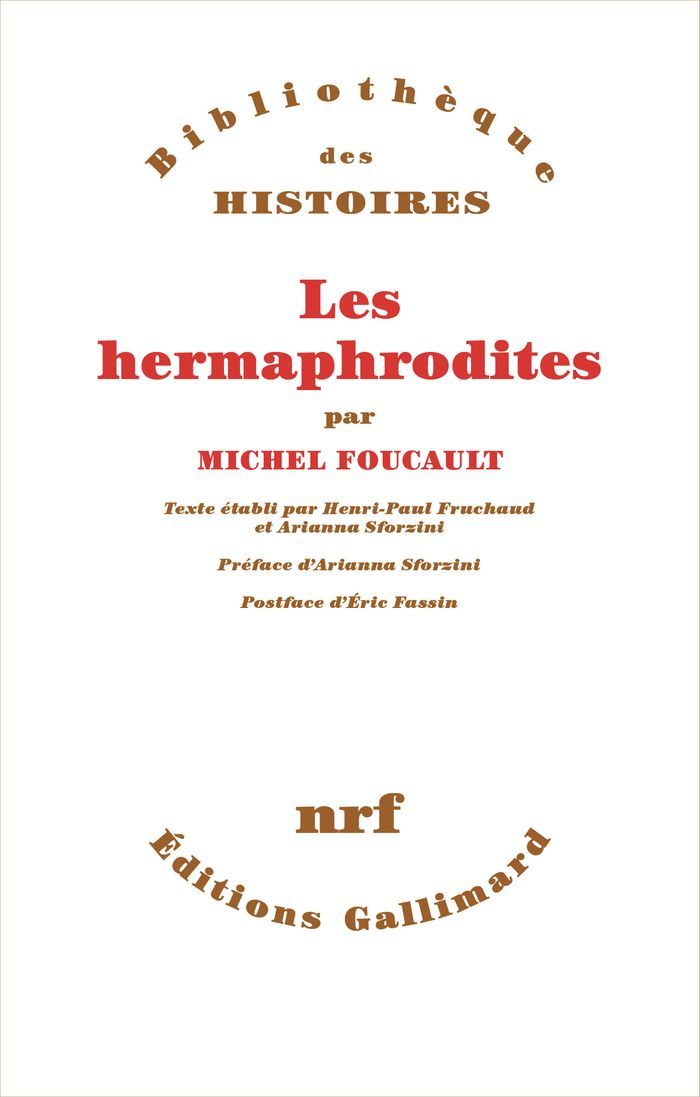 Couverture du livre « Les hermaphrodites » de Michel Foucault, librairie Les Contes Infusés à Corte