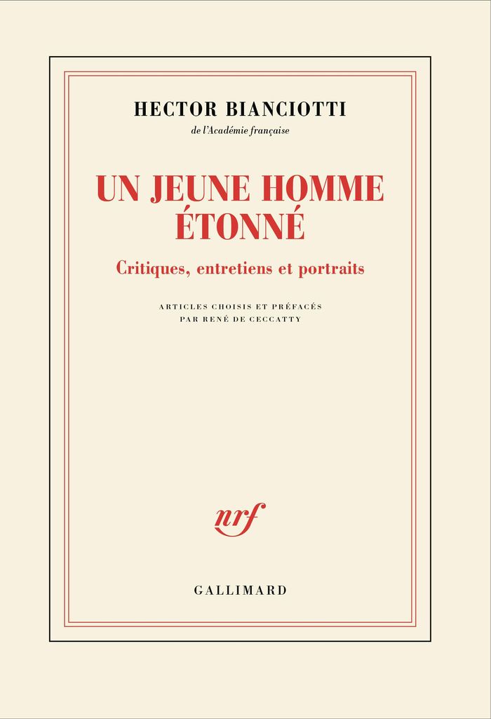 Couverture du livre « Un jeune homme étonné » de Hector Bianciotti, librairie Les Contes Infusés à Corte
