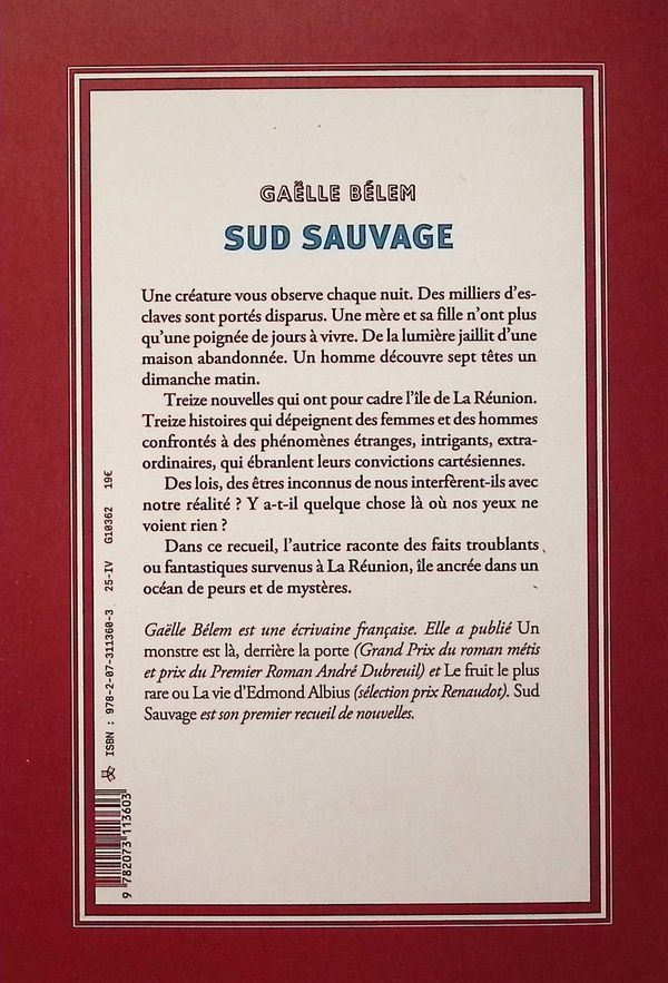 Quatrième de couverture de « Sud sauvage : nouvelles »