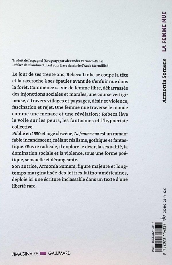 Quatrième de couverture de « La femme nue »
