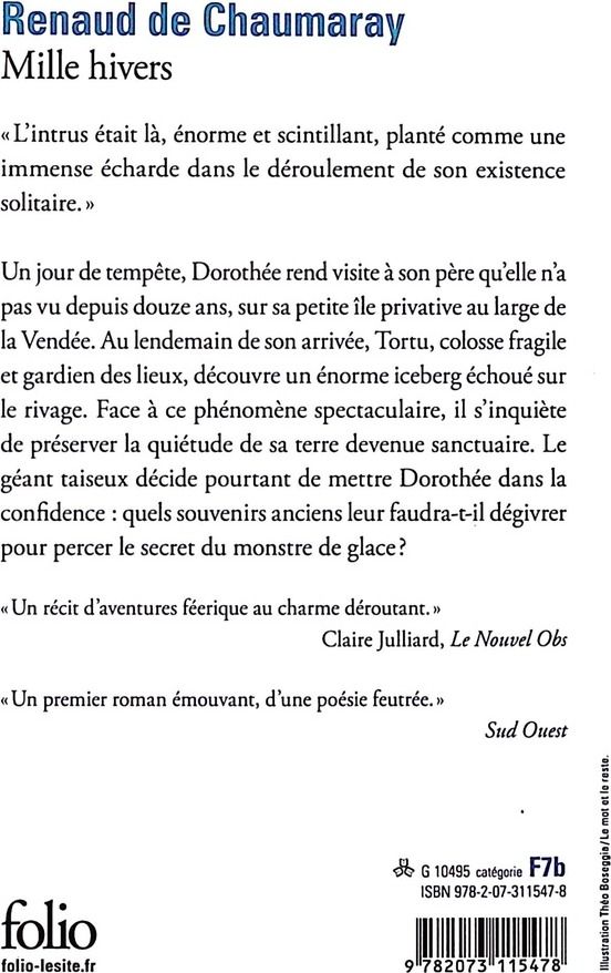 Quatrième de couverture de « Mille hivers »