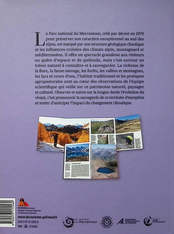 Quatrième de couverture de « Le parc national du Mercantour : un territoire d'exception »