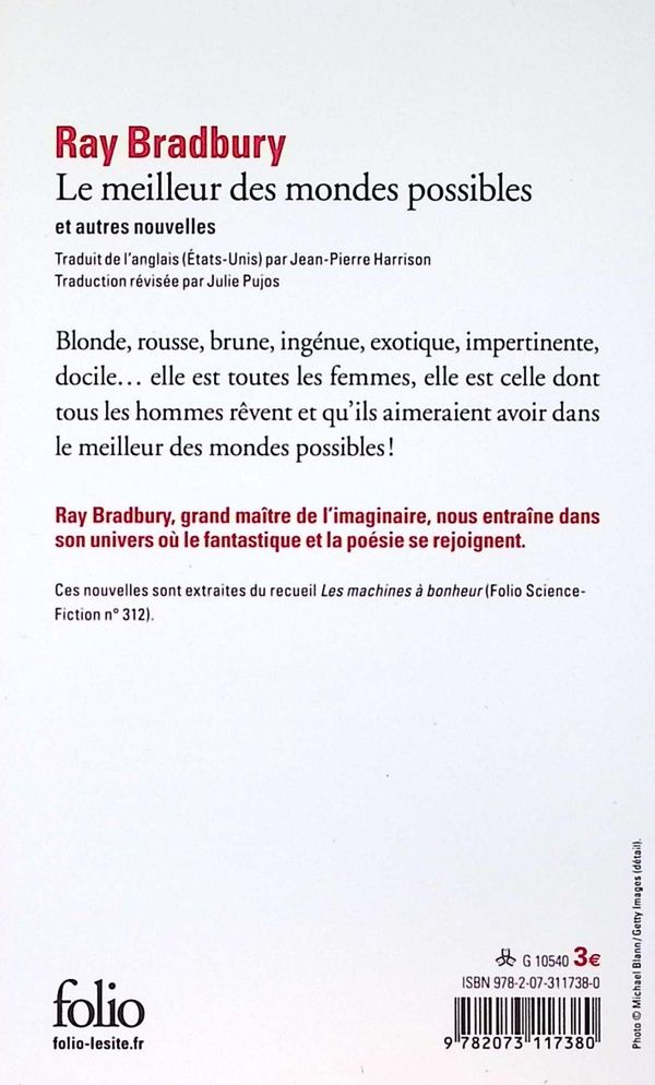 Quatrième de couverture de « LE MEILLEUR DES MONDES POSSIBLES ET AUTRES NOUVELLES »