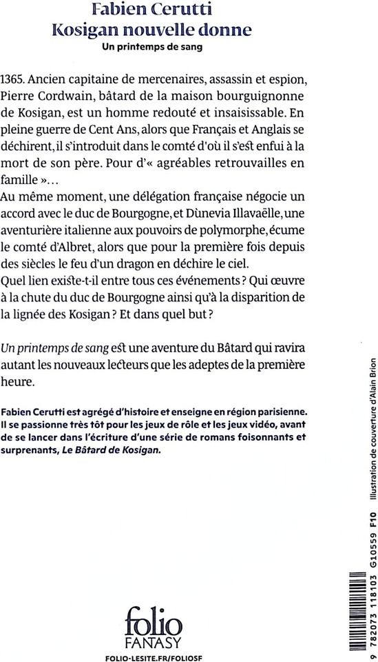 Quatrième de couverture de « Kosigan nouvelle donne : un printemps de sang »
