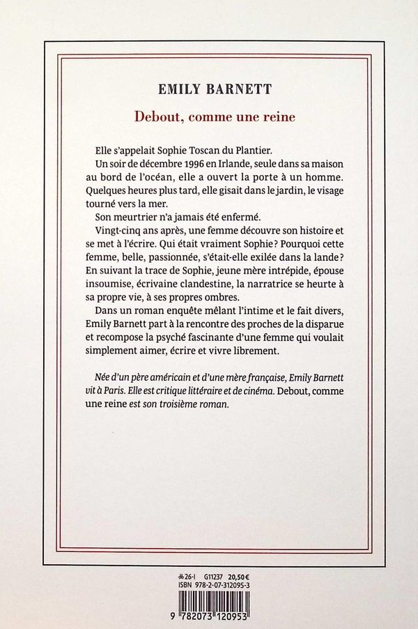 Quatrième de couverture de « Debout, comme une reine »