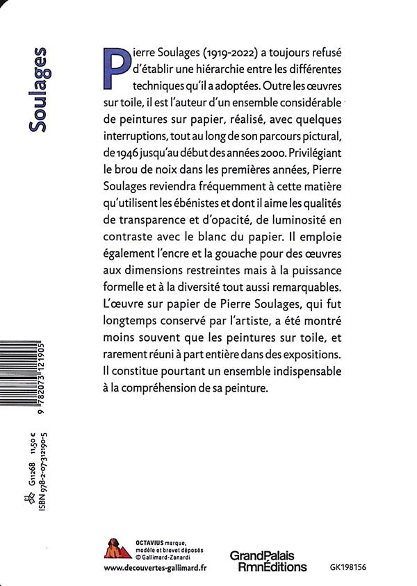 Quatrième de couverture de « Soulages : une autre lumière »