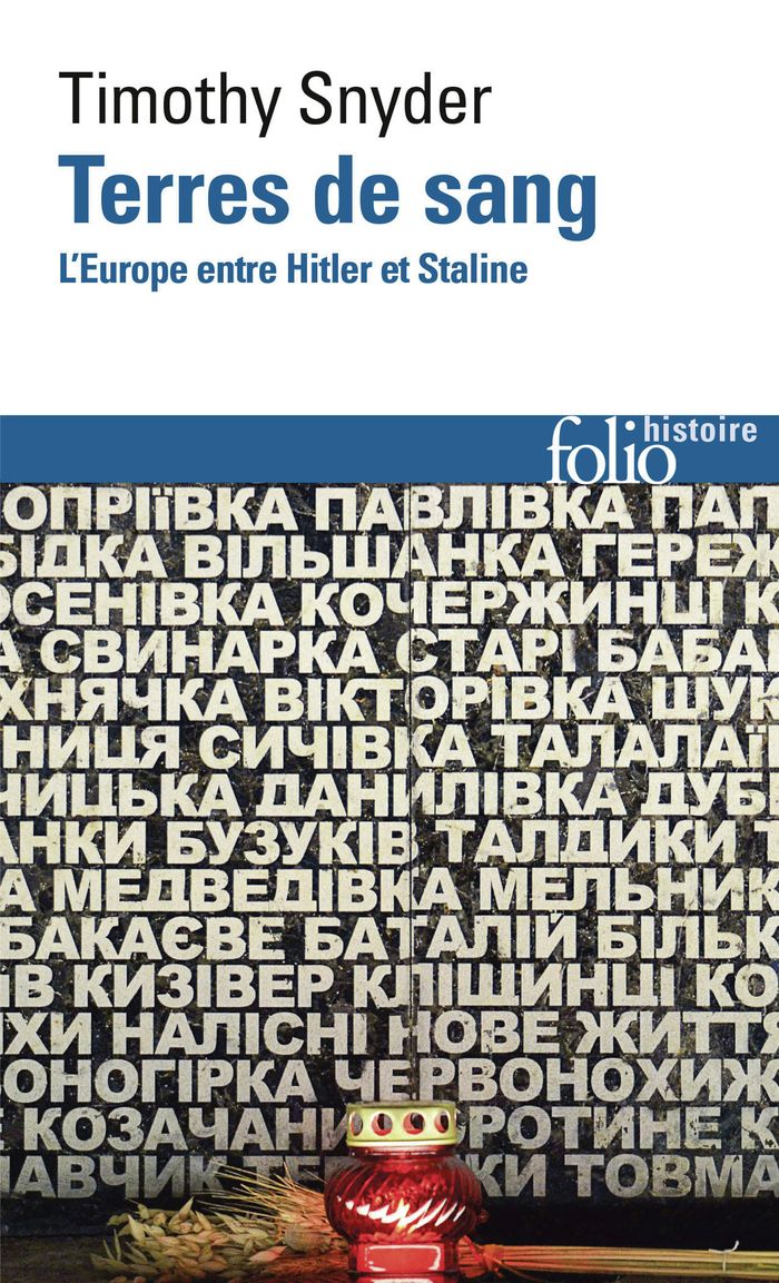 Couverture du livre « Terres de sang : l'Europe entre Hitler et Staline » de Timothy Snyder, librairie Les Contes Infusés à Corte