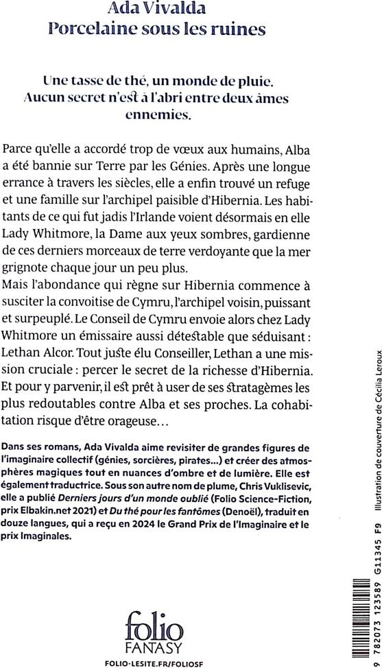 Quatrième de couverture de « PORCELAINE SOUS LES RUINES »