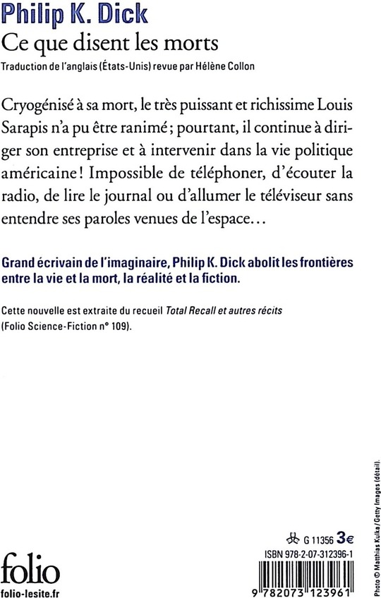 Quatrième de couverture de « CE QUE DISENT LES MORTS »