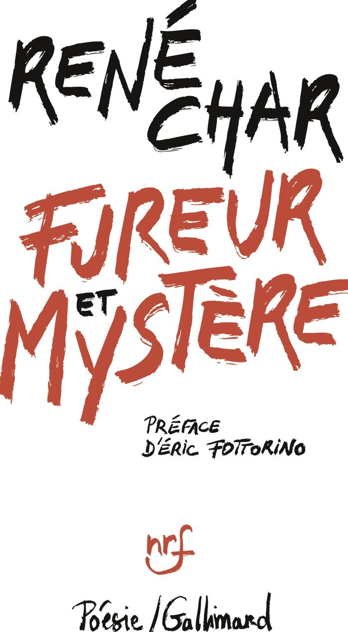 Couverture du livre « Fureur et mystère » de René Char, librairie Les Contes Infusés à Corte