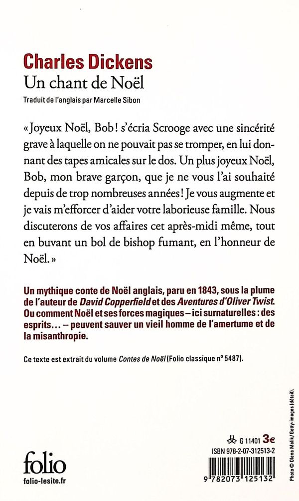 Quatrième de couverture de « UN CHANT DE NOEL »