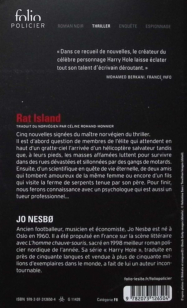 Quatrième de couverture de « Rat island »
