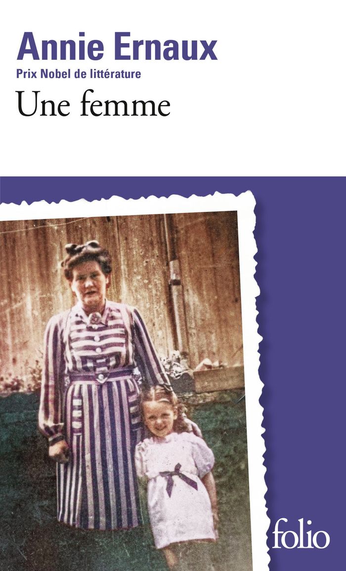 Couverture du livre « UNE FEMME » de Annie Ernaux, librairie Les Contes Infusés à Corte