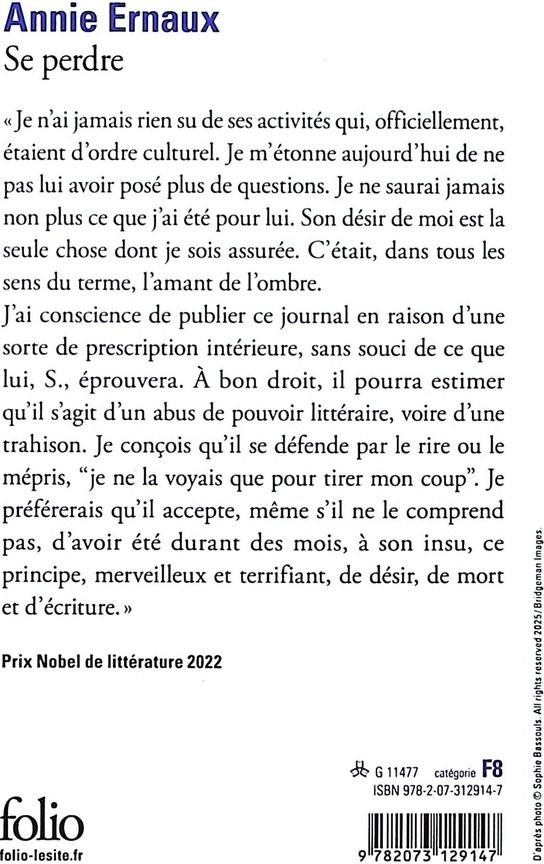 Quatrième de couverture de « SE PERDRE »