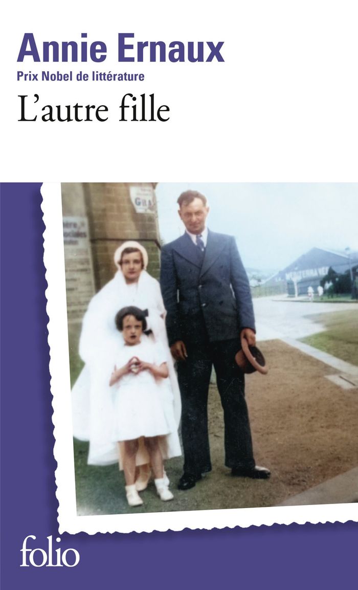 Couverture du livre « L'AUTRE FILLE » de Annie Ernaux, librairie Les Contes Infusés à Corte