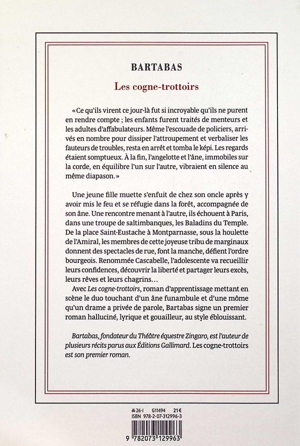 Quatrième de couverture de « Les cogne-trottoirs : roman »