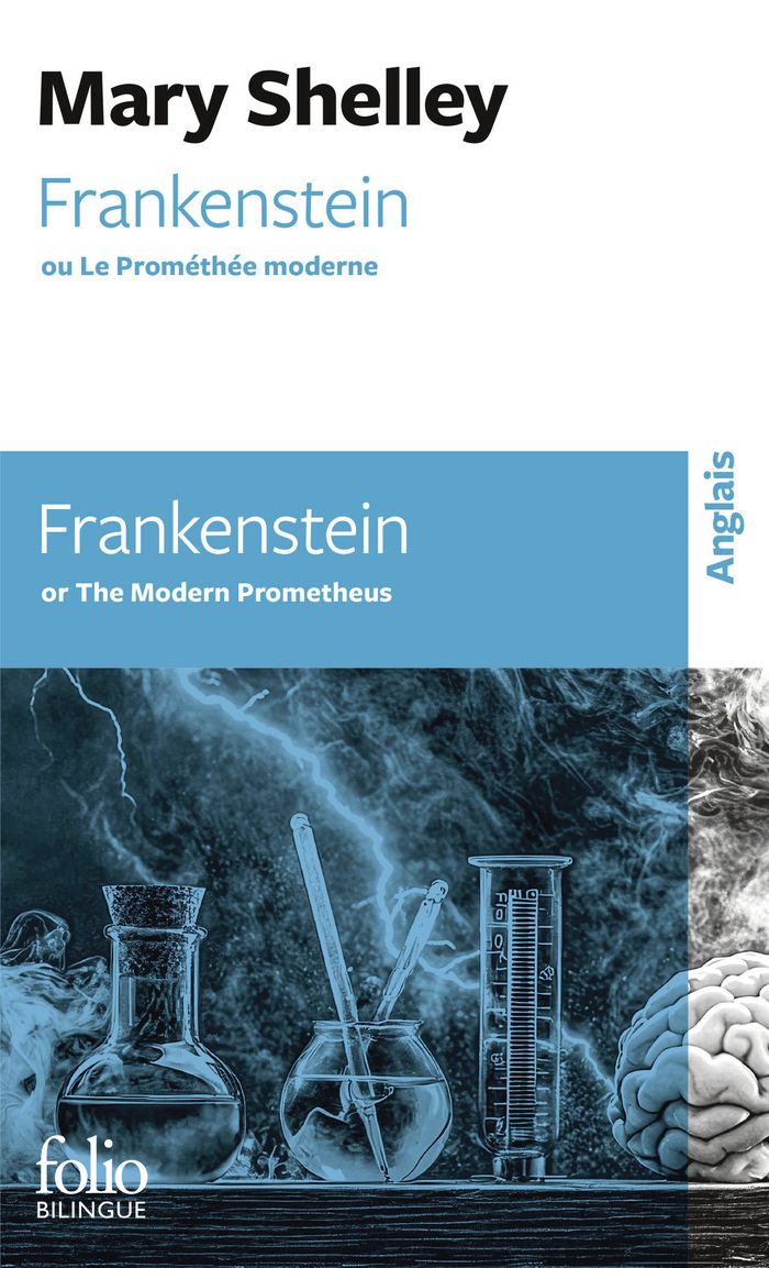 Couverture du livre « Frankenstein : ou Le Prométhée modern » de Mary Shelley, librairie Les Contes Infusés à Corte