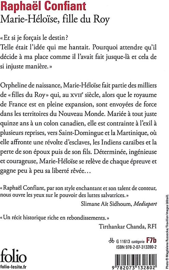 Quatrième de couverture de « Marie-Héloïse, fille du Roy »
