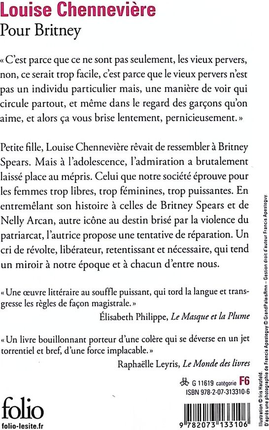 Quatrième de couverture de « Pour Britney »