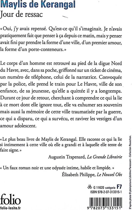 Quatrième de couverture de « JOUR DE RESSAC »