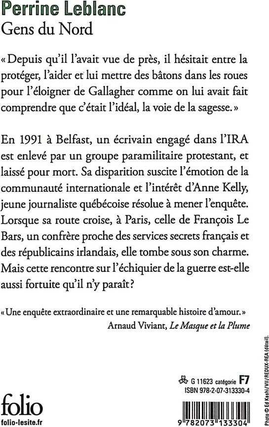 Quatrième de couverture de « Gens du nord »