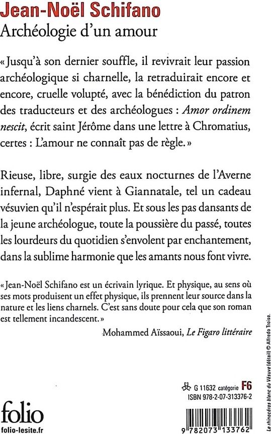 Quatrième de couverture de « Archéologie d'un amour »