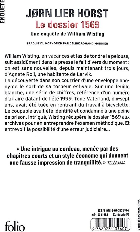 Quatrième de couverture de « Le dossier 1569 »