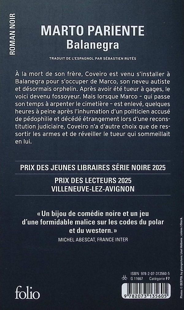 Quatrième de couverture de « Balanegra »