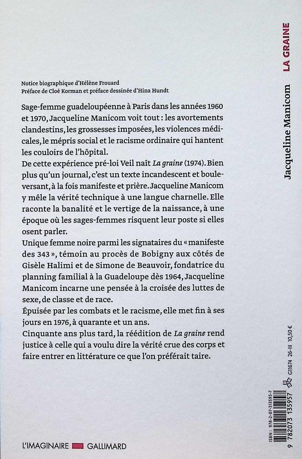 Quatrième de couverture de « La graine »