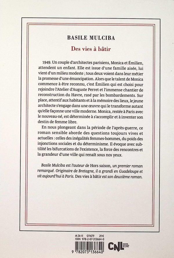 Quatrième de couverture de « Des vies à bâtir : roman »