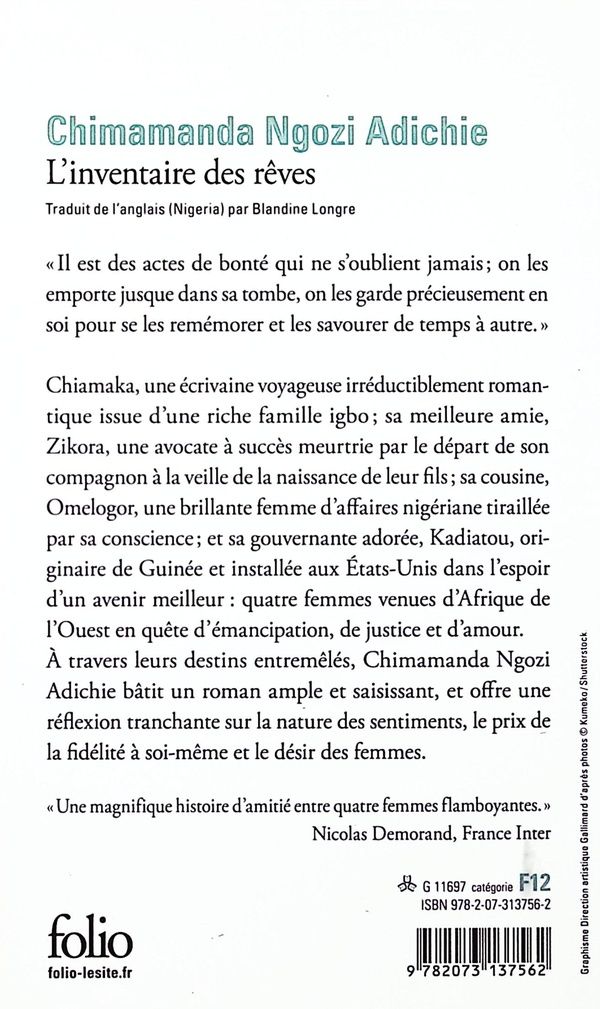 Quatrième de couverture de « L'INVENTAIRE DES REVES »