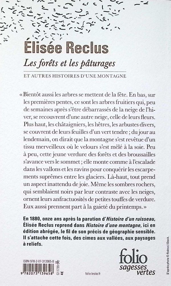 Quatrième de couverture de « Les forêts et les pâturages : et autres histoires d'une montagne »
