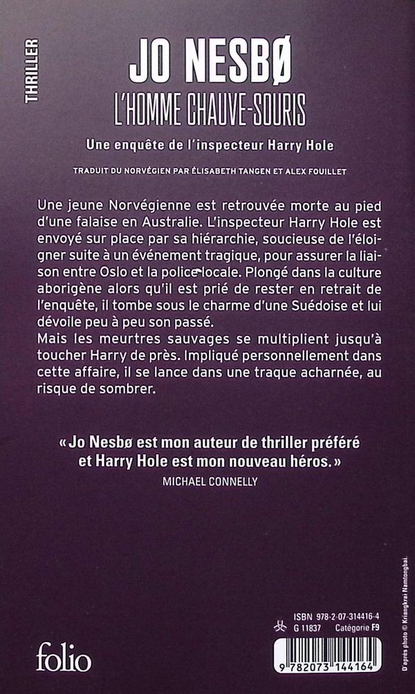 Quatrième de couverture de « L'HOMME CHAUVE-SOURIS - UNE ENQUETE DE L'INSPECTEUR HARRY HOLE »