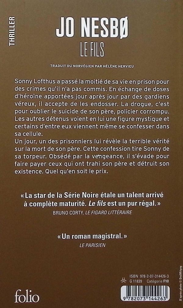 Quatrième de couverture de « LE FILS »