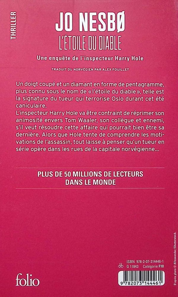 Quatrième de couverture de « L'ETOILE DU DIABLE - UNE ENQUETE DE L'INSPECTEUR HARRY HOLE »