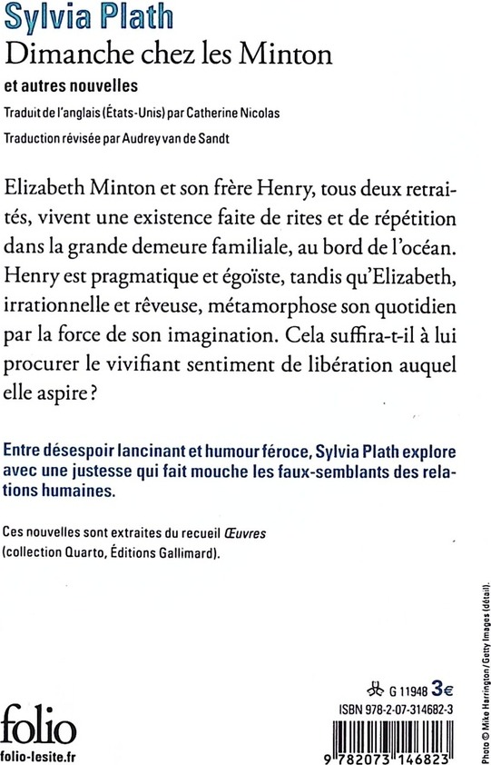 Quatrième de couverture de « DIMANCHE CHEZ LES MINTON ET AUTRES NOUVELLES »