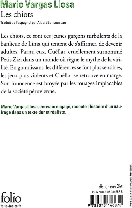 Quatrième de couverture de « LES CHIOTS »