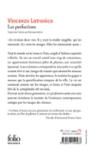 Quatrième de couverture de « LES PERFECTIONS »