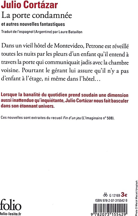 Quatrième de couverture de « LA PORTE CONDAMNEE ET AUTRES NOUVELLES FANTASTIQUES »