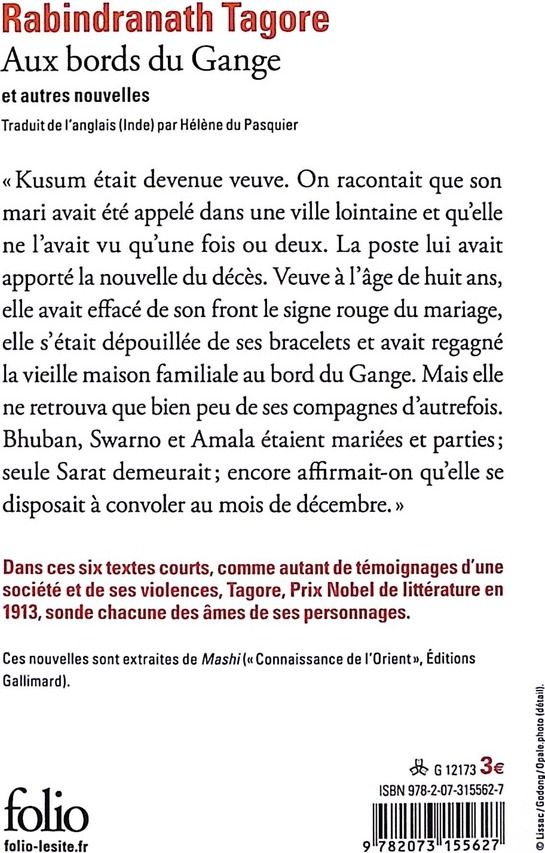 Quatrième de couverture de « AUX BORDS DU GANGE ET AUTRES NOUVELLES »