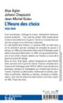 Quatrième de couverture de « L'HEURE DES CHOIX - 1933-1945 »