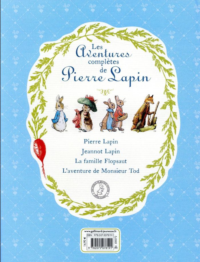 Quatrième de couverture de « Les aventures complètes de Pierre Lapin »