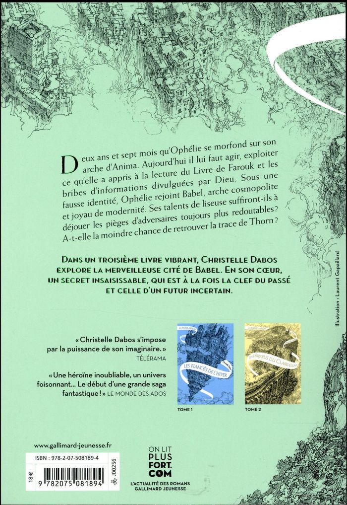 Quatrième de couverture de « La mémoire de Babel »