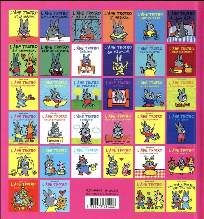 Quatrième de couverture de « L'âne Trotro à la plage »
