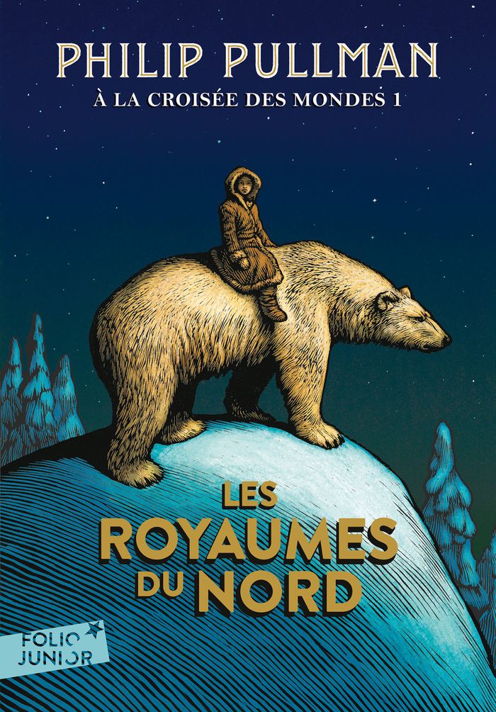 Couverture du livre « A LA CROISEE DES MONDES - I - LES ROYAUMES DU NORD » de Philip Pullman, librairie Les Contes Infusés à Corte