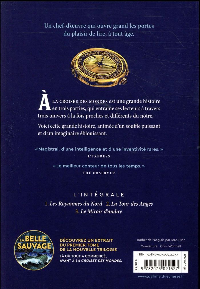 Quatrième de couverture de « À la croisée des mondes : l'intégrale »