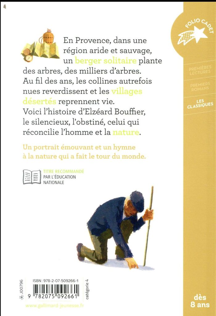 Quatrième de couverture de « L'HOMME QUI PLANTAIT DES ARBRES »